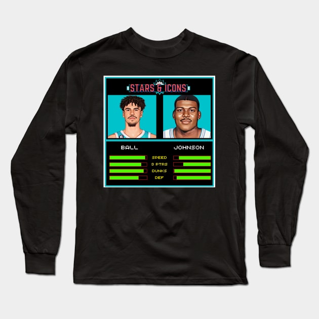 Ball & Johnson - NBA Jam “Stars & Icons” Edition Long Sleeve T-Shirt by M.I.M.P.